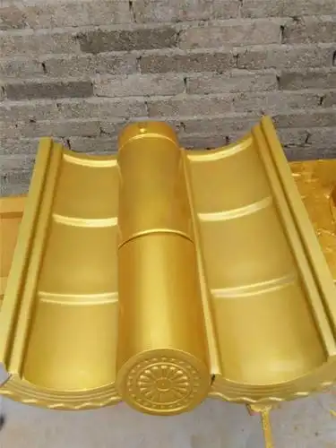 仿古金属琉璃瓦"铜瓦"屋面目前已被广泛应用于古建等文化旅游项目,业