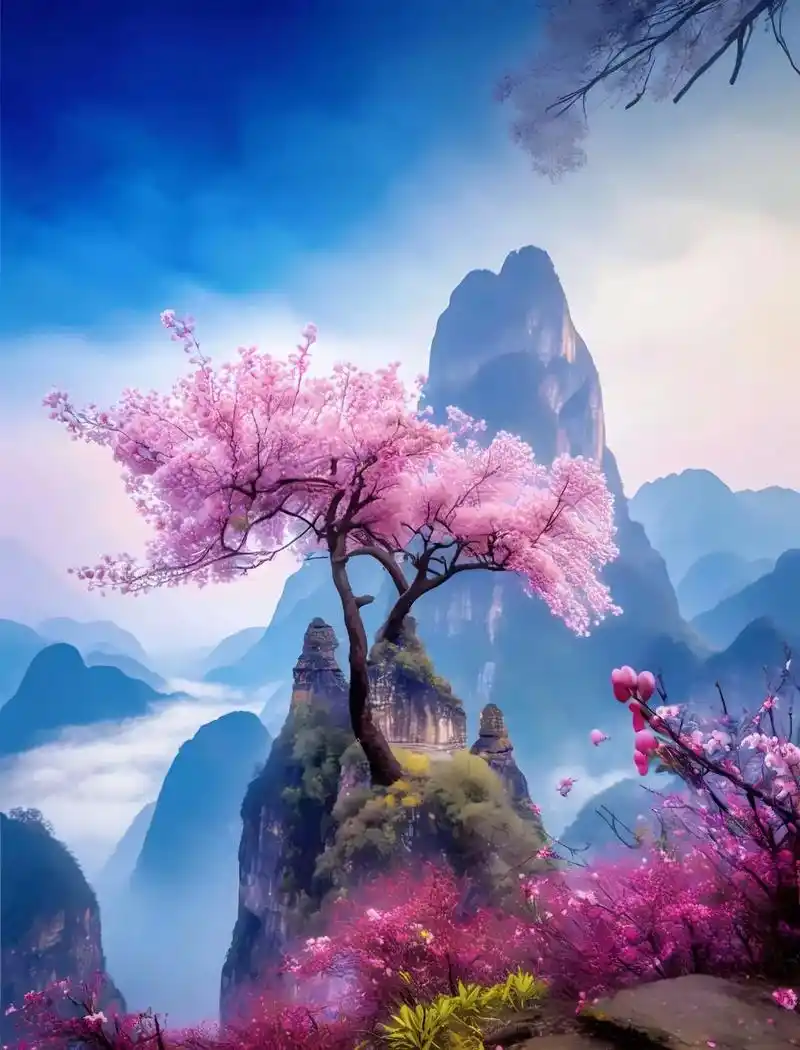 桃花风景#桃花 #十里桃花 - 抖音