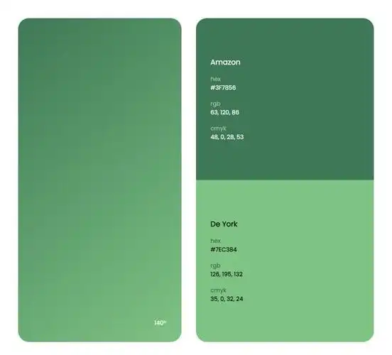 绿色系色彩搭配方案带点儿绿