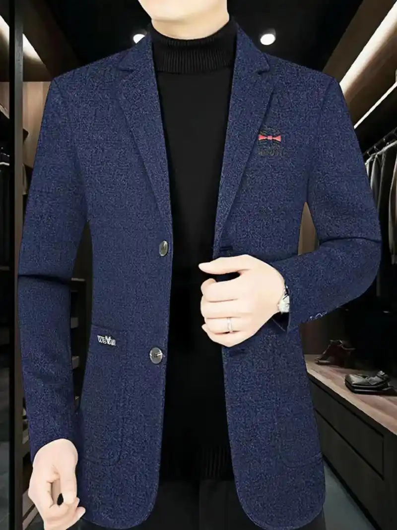 啄木鸟修身加厚西装外套