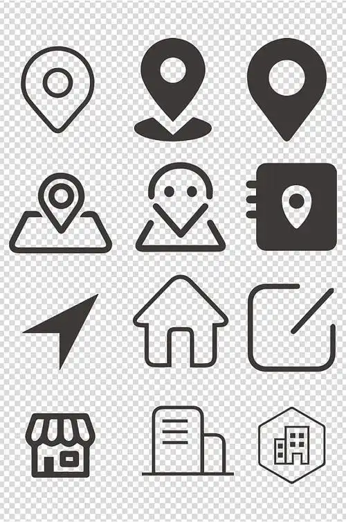 地址图标免扣素材