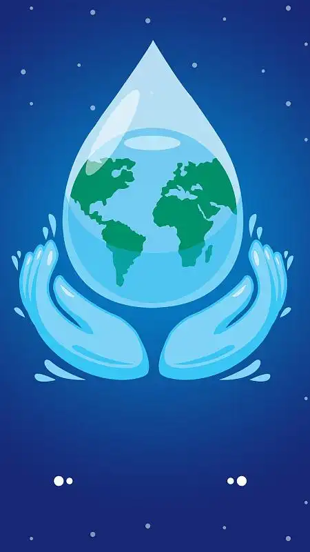 322一滴水创意海报h5背景psd下载