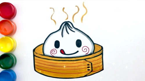 教你包子的画法,简单又可爱!