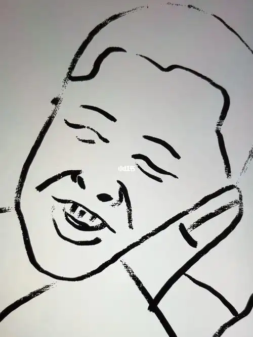 手绘于谦德云女孩看过来