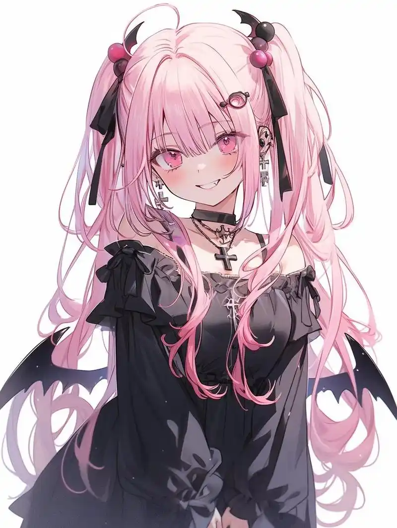 粉毛小恶魔,不知道是什么品种[期待]#二次元