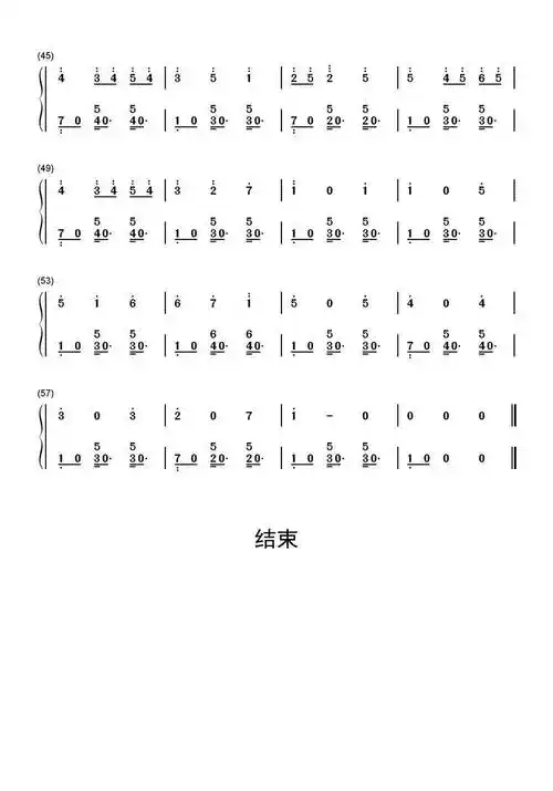 小星星钢琴简谱双手乐谱