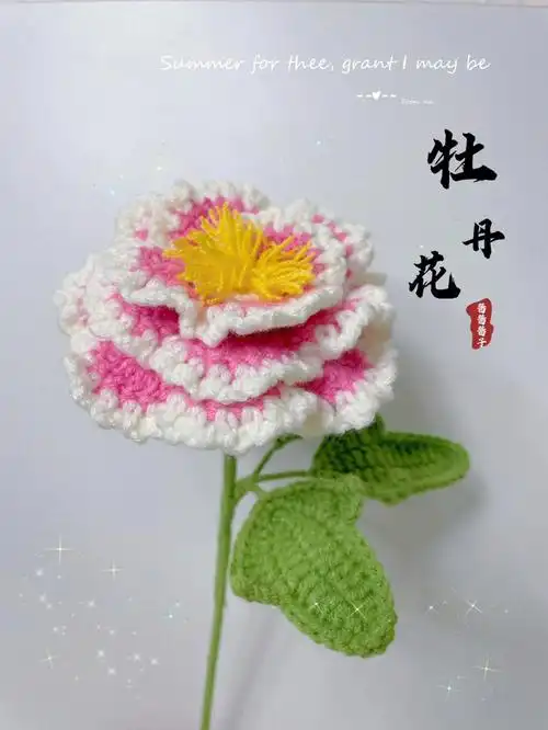 "唯有牡丹真国色,花开时节动京城"#钩针图解  #牡丹  #钩织花