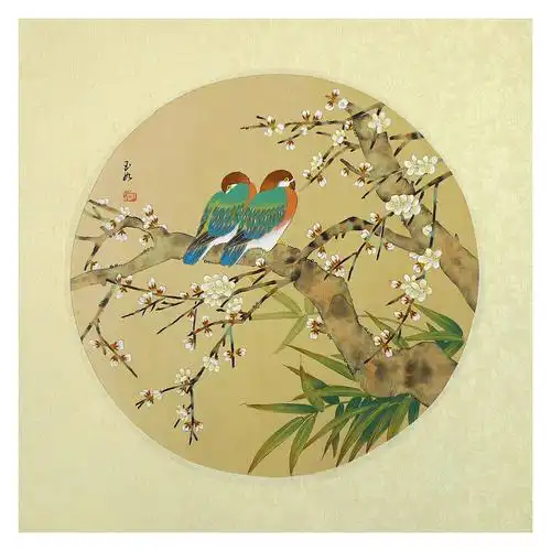 玉如《花鸟小品之七》 传统水墨 工笔花鸟