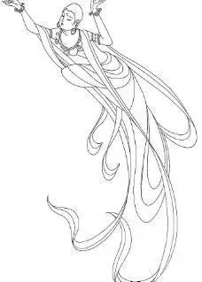 飞天仙女简笔画简单画