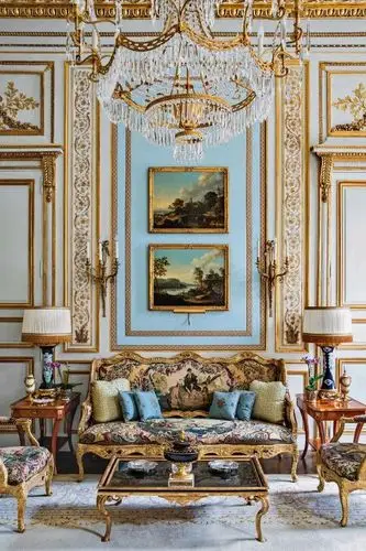 典雅华美,浪漫极致与传统的宫廷式洛可可相比,如今的设计风格融入了