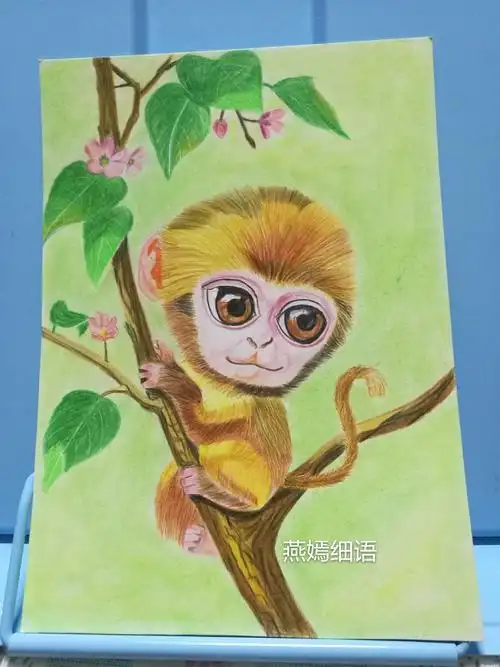 彩铅47猴子