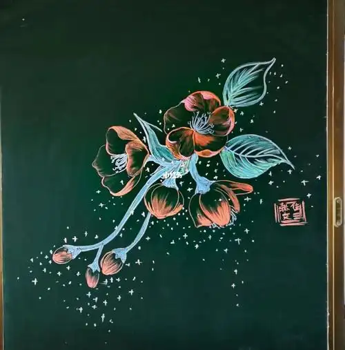 嘻嘻黑板画教程