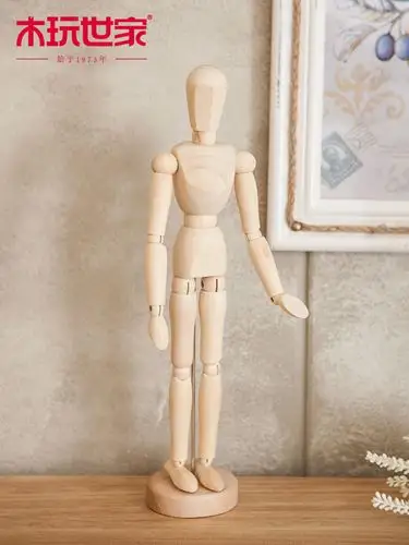 木偶家居人偶摆件儿童玩具关节可动木人