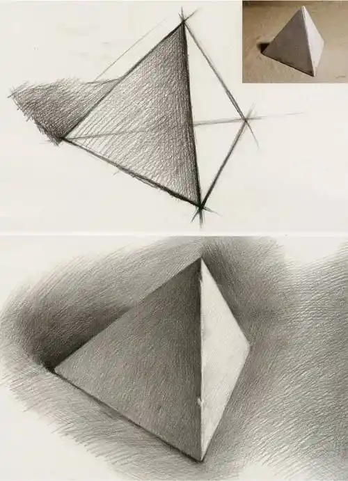 棱柱&圆锥是由4个三角形组成(底面是正方形的棱锥称为方锥,底面为三角