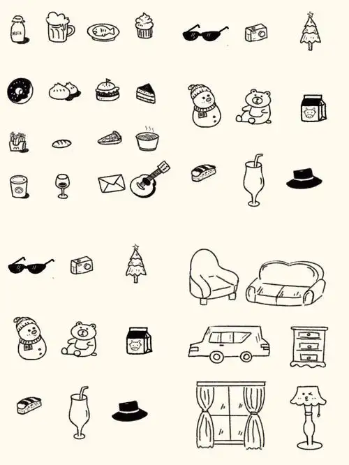 零基础画个简笔画一些可爱小物件