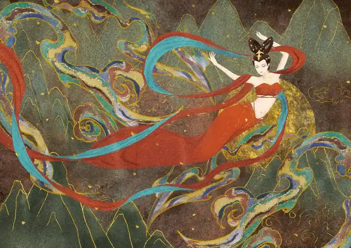 敦煌壁画十二仙女图赏析,敦煌壁画飞天舞女图介绍