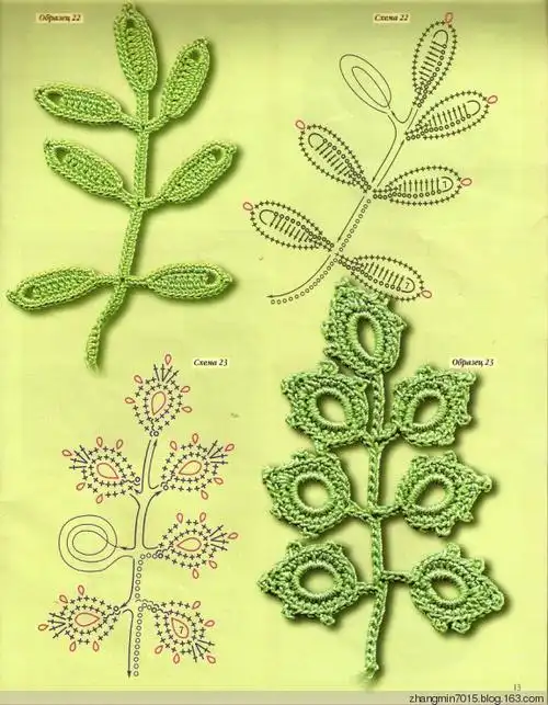 【转载】爱尔兰小花叶子单元花图解整书