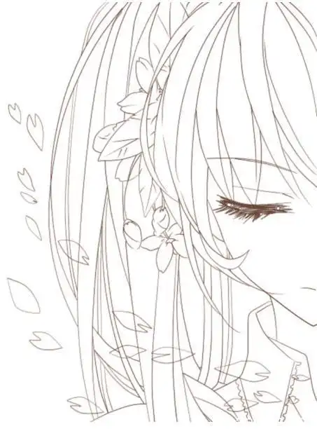 图画初中简笔画初中生简笔画女