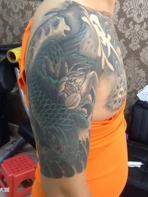 半甲_纹身图案手稿图片_大鹏的纹身作品集