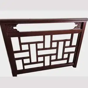 锦利铝合金新中式阳台护栏别墅全铝仿古花格铝艺防护安全露台栏杆