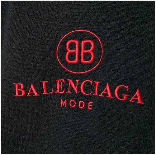 balenciaga/巴黎世家 女装 服饰 黑色 羊绒logo徽标刺绣高领 女士针织