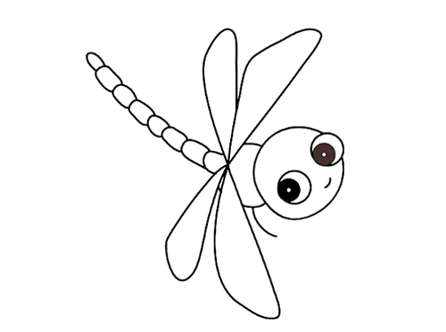 卡通蜻蜓的简笔画