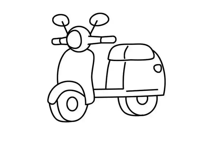 摩托车简笔画图片教程育才简笔画图片儿童简笔画图片大全幼儿简笔画