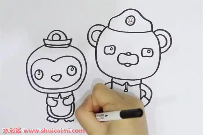 海底小纵队怎么画 海底小纵队简笔画简单
