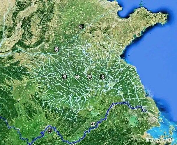 淮河流域图.郑州紧邻黄河确属淮河流域