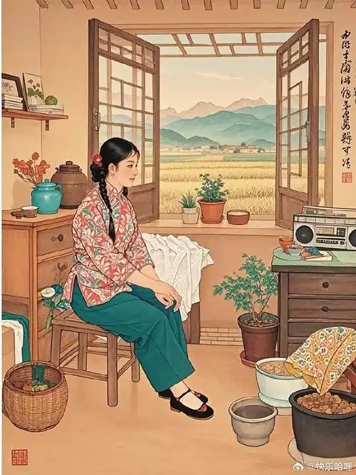 村里有个姑娘叫小芳.