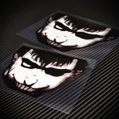 户外防水反光 狰狞表情贴纸 汽车后档车尾电动摩托车装饰挡划痕