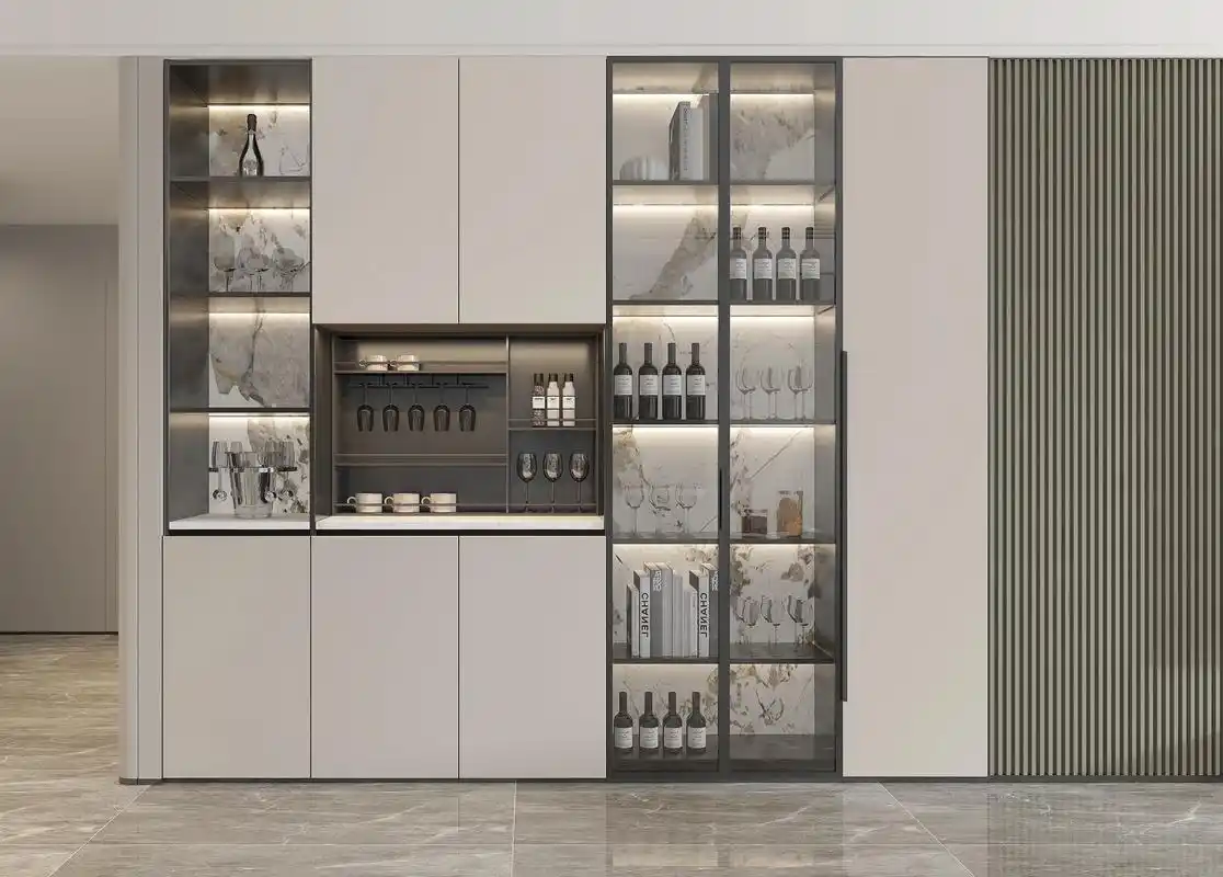 推荐几款简约大气时尚实用餐边定制酒柜.