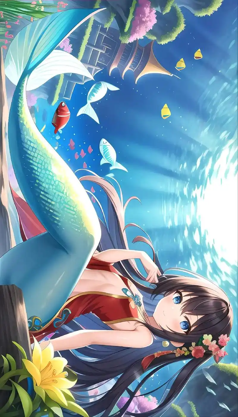 人鱼公主也是会被喜欢的,不是嘛~#手机壁纸 #二次元 #动漫 - 抖音