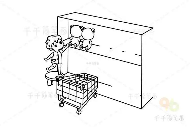 简笔画逛超市卡通简笔画苹果简笔画步骤图片大全简笔画好吃的苹果简笔