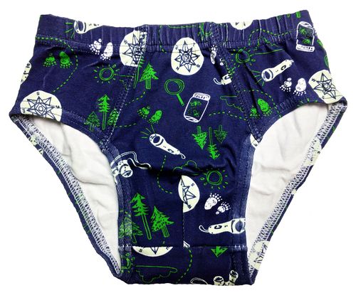 乐天baby*day&night  2-6岁男童瘦款深蓝色全棉三角短裤内裤