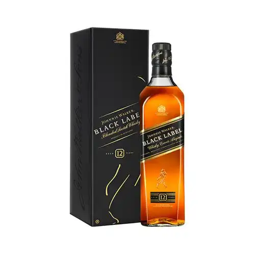 洋酒尊尼获加黑牌12年调配型苏格兰威士忌700ml饱满顺滑烟熏浓郁调和