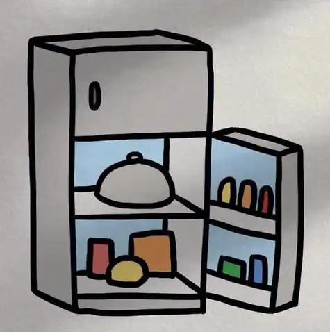 电冰箱卡通简笔画