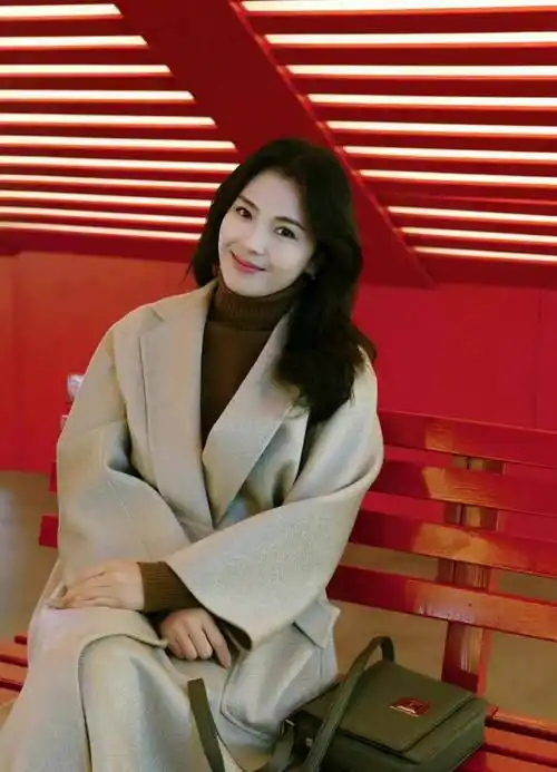 刘涛开启米兰时装周之旅,身穿长款大衣走机场,气质优雅_灰色_风格