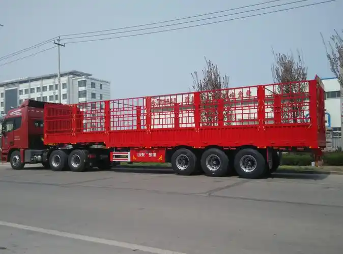 8米高栏挂车 四川高低板花栏 轻体挂车图片_14