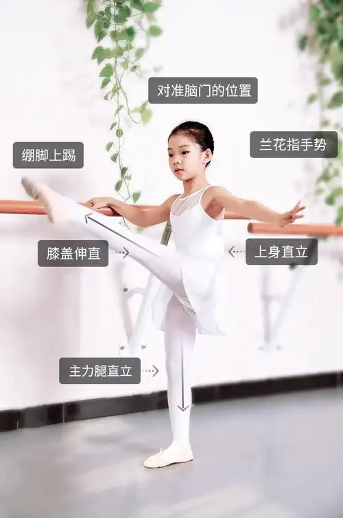 少儿舞蹈基本功把杆踢前腿动作要点趣练舞纠错课堂
