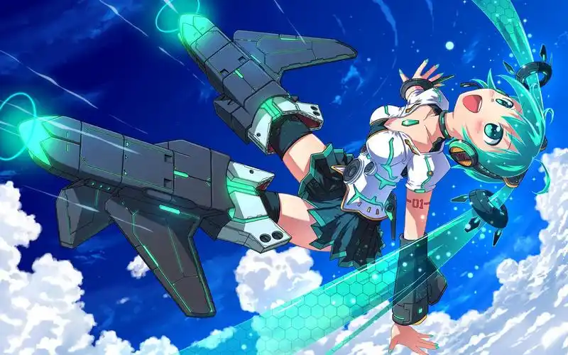 甜美养眼初音未来桌面壁纸