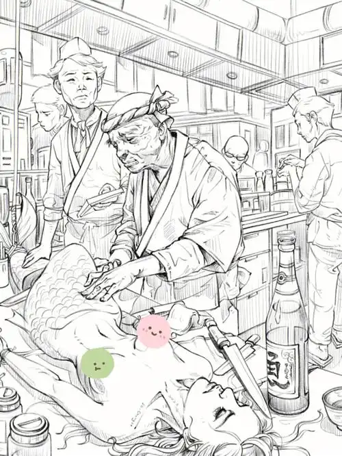 临摹  #美人鱼  #绘画临摹  #手绘  #sai  #sai板绘  #金政基