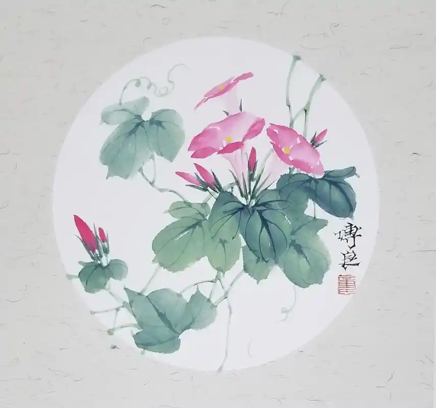 国画小写意:牵牛花小集.#博良国画 #国画 #牵牛花 - 抖音