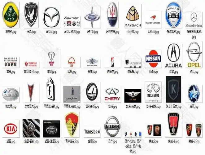 世界汽车标志及名字图片大全-常见车标及名字logo图片大全_懒人图库