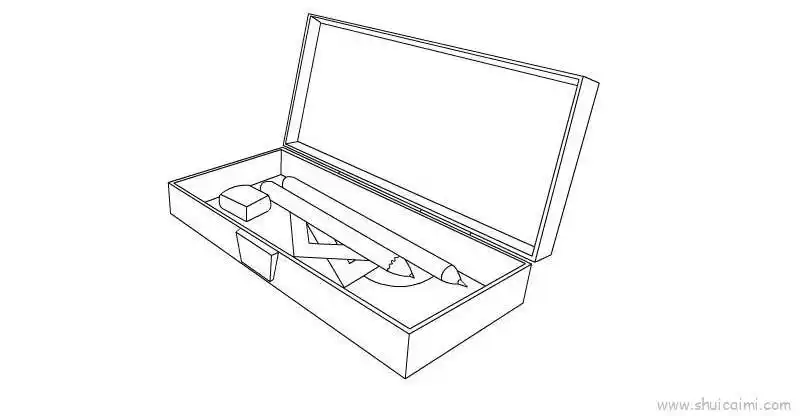 文具盒简笔画画法图解