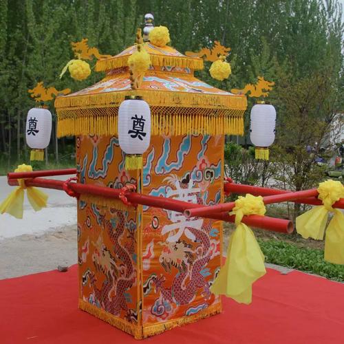 白事轿子厂家直销丧葬用品抬骨灰盒花轿八抬折叠丧事轿灵轿棺材轿