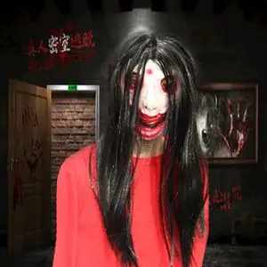 恐怖鬼屋道具密室逃脱npc贞子装扮女鬼头套万圣节cosplay搞怪面具