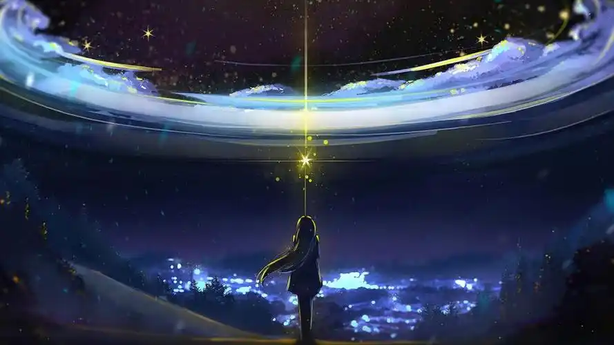 夜晚一个人的背影插画