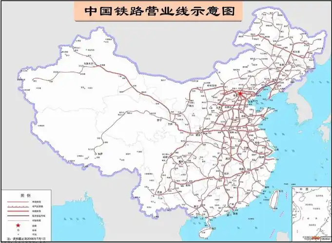 中国铁路营业线示意图-高清版