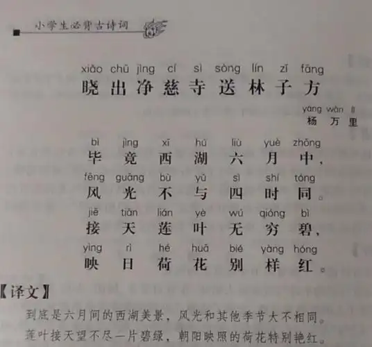 《晓出净慈寺送林子方》——宋.杨万里——毕竟西湖六月中